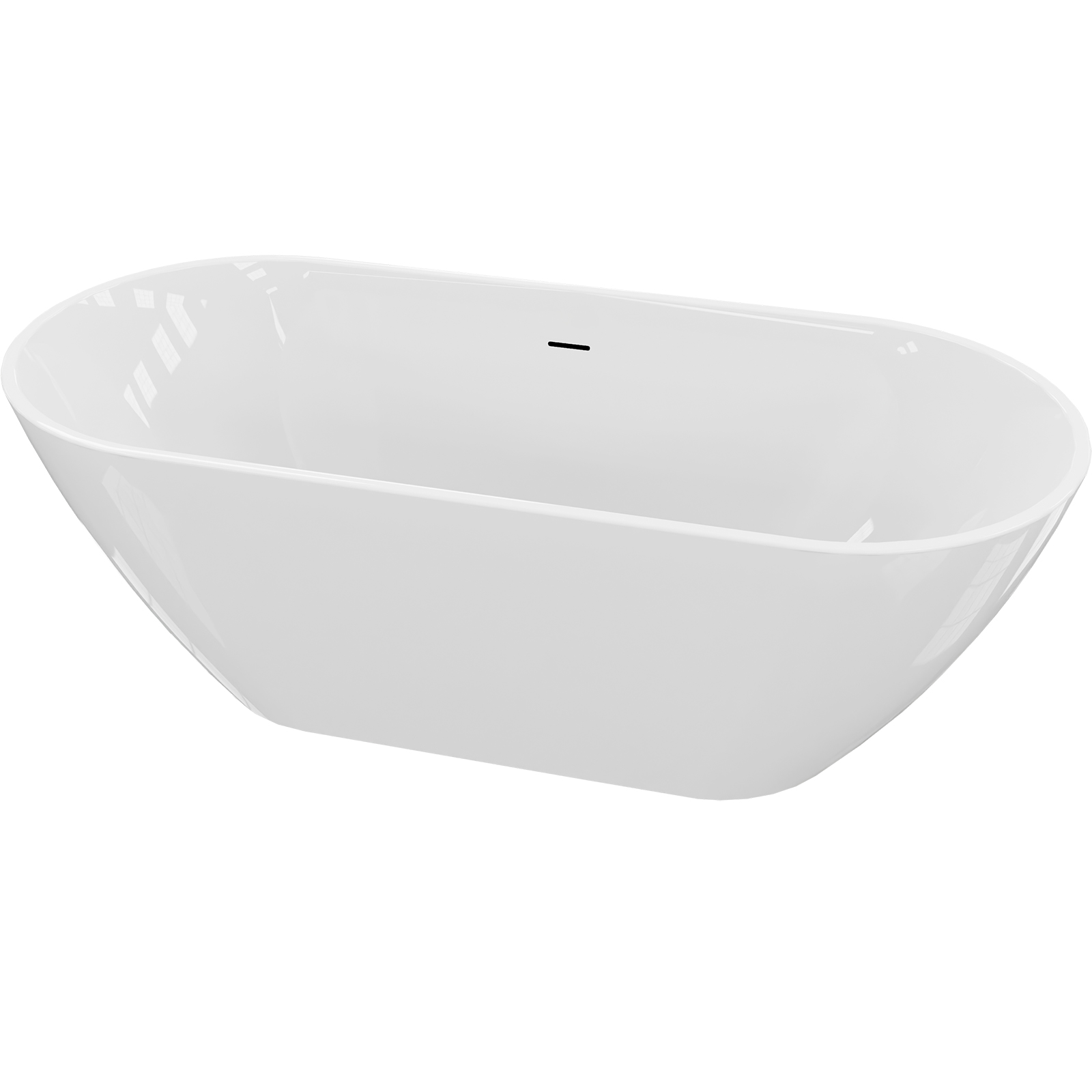 LAVITA Freistehende Badewanne IRUN 160 cm weiß