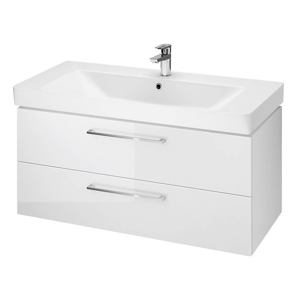 CERSANIT Unterschrank mit Waschbecken im Set SET b309 LARA MILLE 100 weiß dsm S801-330-DSM