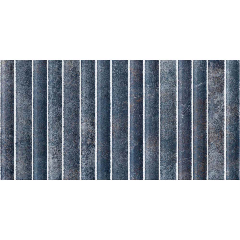 WANDFLIESE RUBIK AZUL BLAU GLÄNZEND 15X30 EL BARCO