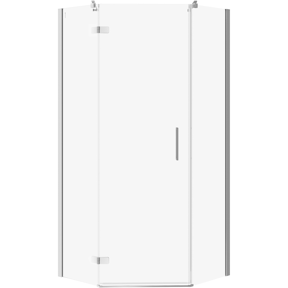 CERSANIT Fünfeckige Duschkabine JOTA links chrom 90x90x195 transparentes Glas S160-014