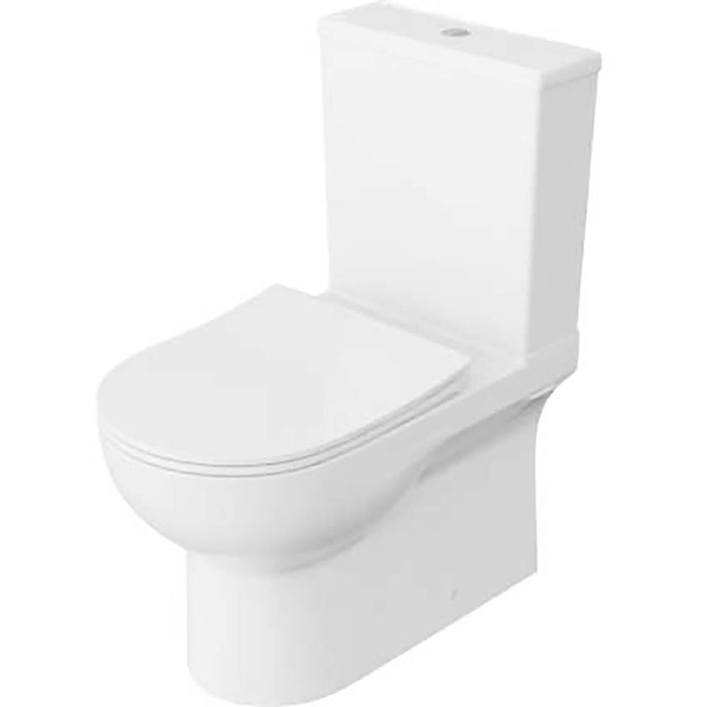 LAVITA Compact WC POSEJDON randlos mit thermoset weißem Sitz