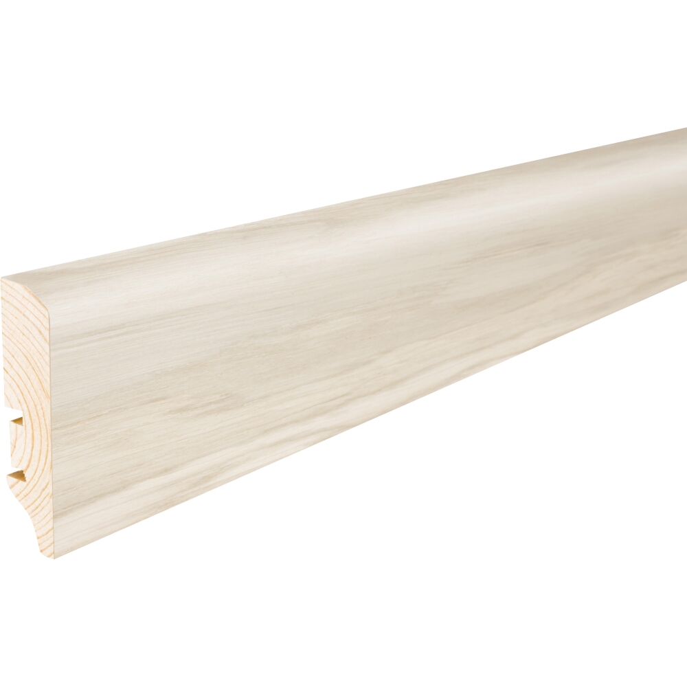 FUßLEISTE BARLINEK P50 ESCHE LACKIERT WEISS 2,2 M