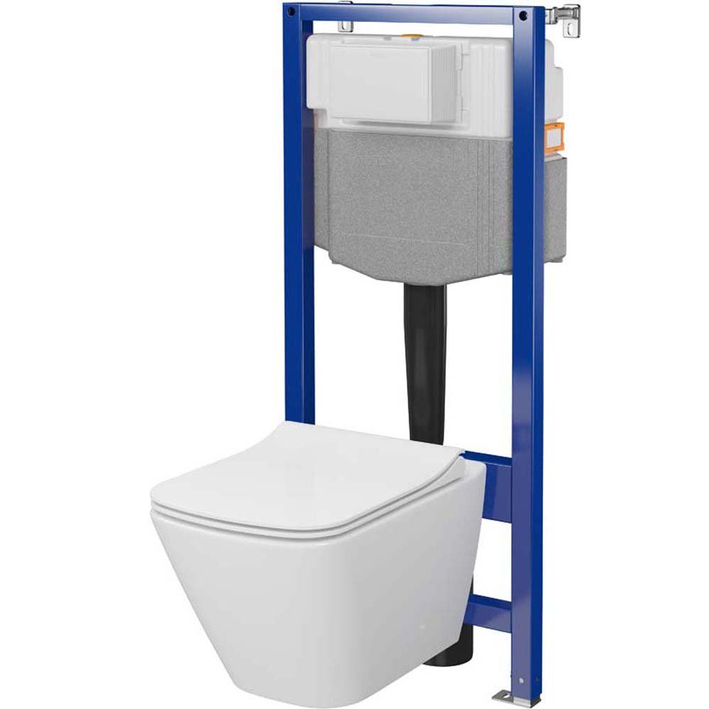 CERSANIT AQUA PLUS mechanisches Unterputz-Set mit CITY Schüssel und Brett S701-796