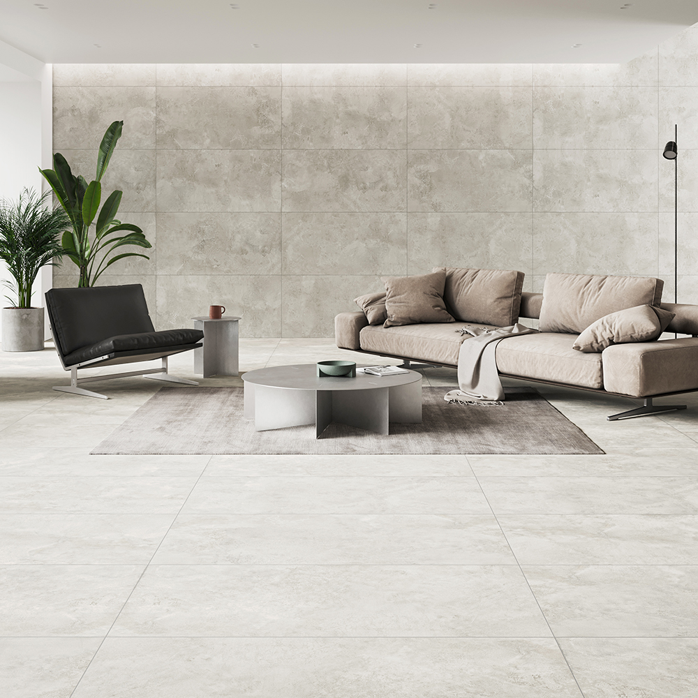 BODENFLIESE BETONOPTIK WINTER SHADOW WEIß MATT 59,8X119,8 #157 R10B CERSANIT BODENFLIESE BETONOPTIK WINTER SHADOW WEIß MATT 59,8X119,8 #157 R10B CERSANIT