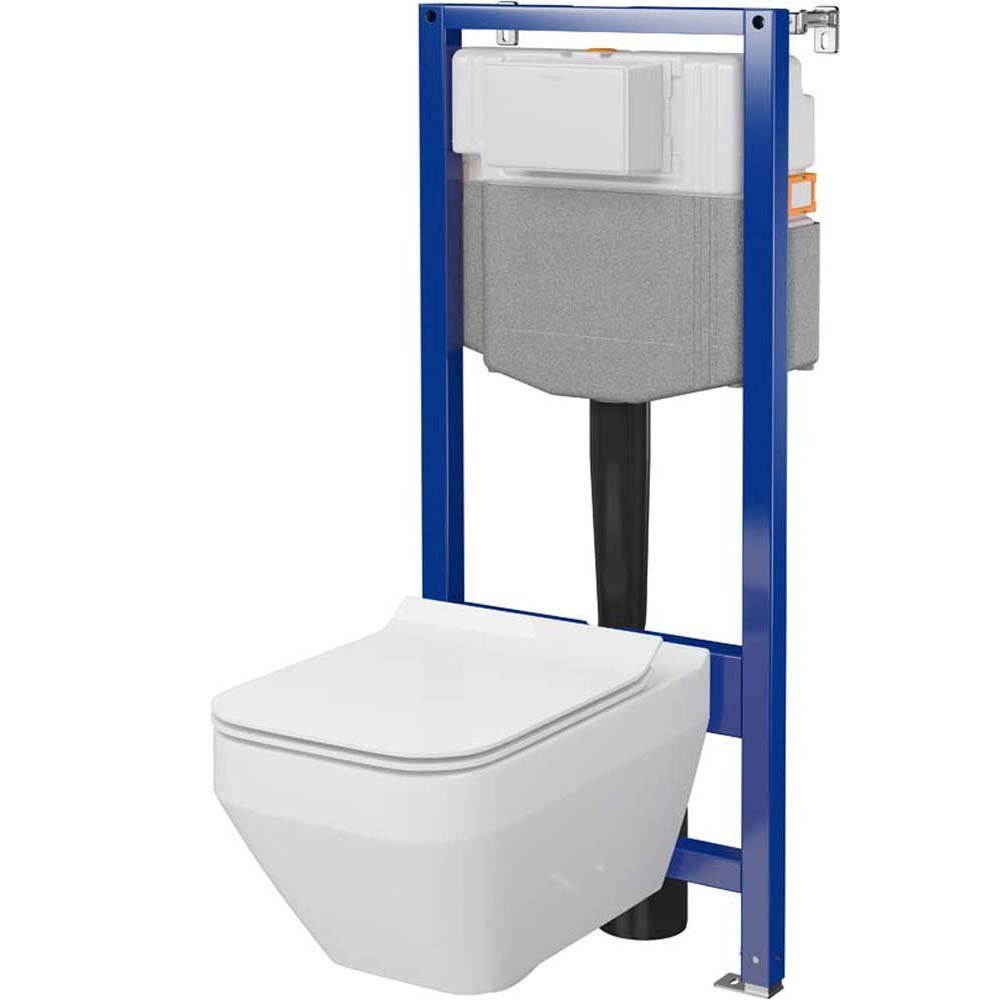 CERSANIT AQUA PLUS pneumatisches Unterputz-Set mit CREA Becken und Brett S701-810