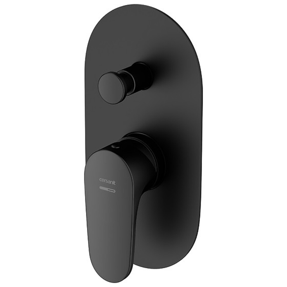 CERSANIT INVERTO Unterputz-Wannen- und Duscharmatur mit Box 2in1 schwarz + gold S951-282