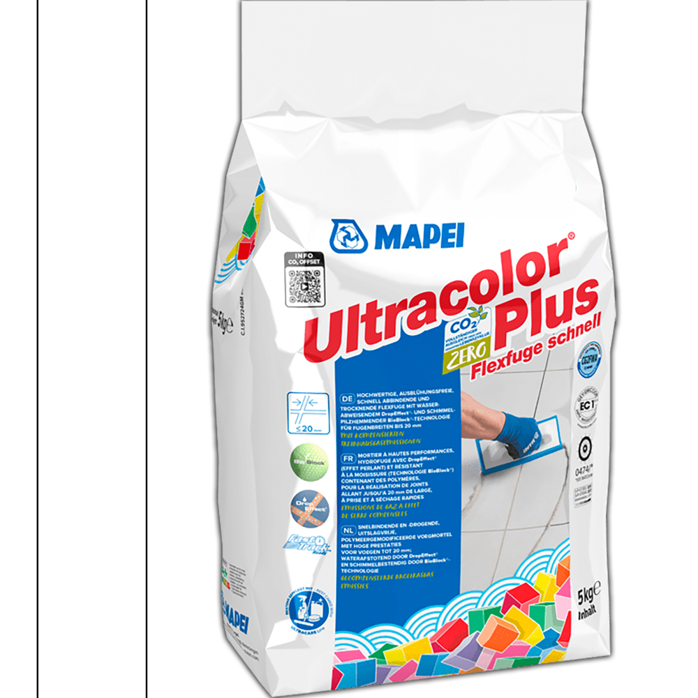 Fugenmörtel MAPEI ULTRACOLOR PLUS 100 WEIß 5 KG