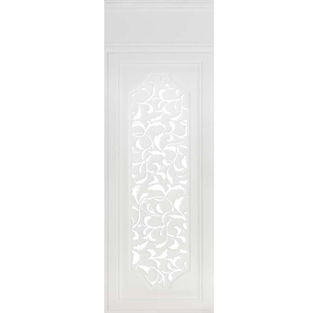 WANDFLIESE VICTORIAN WEIß RELIEF-2 LUSTER DECOR MATT 30X90 SERAMIKSAN