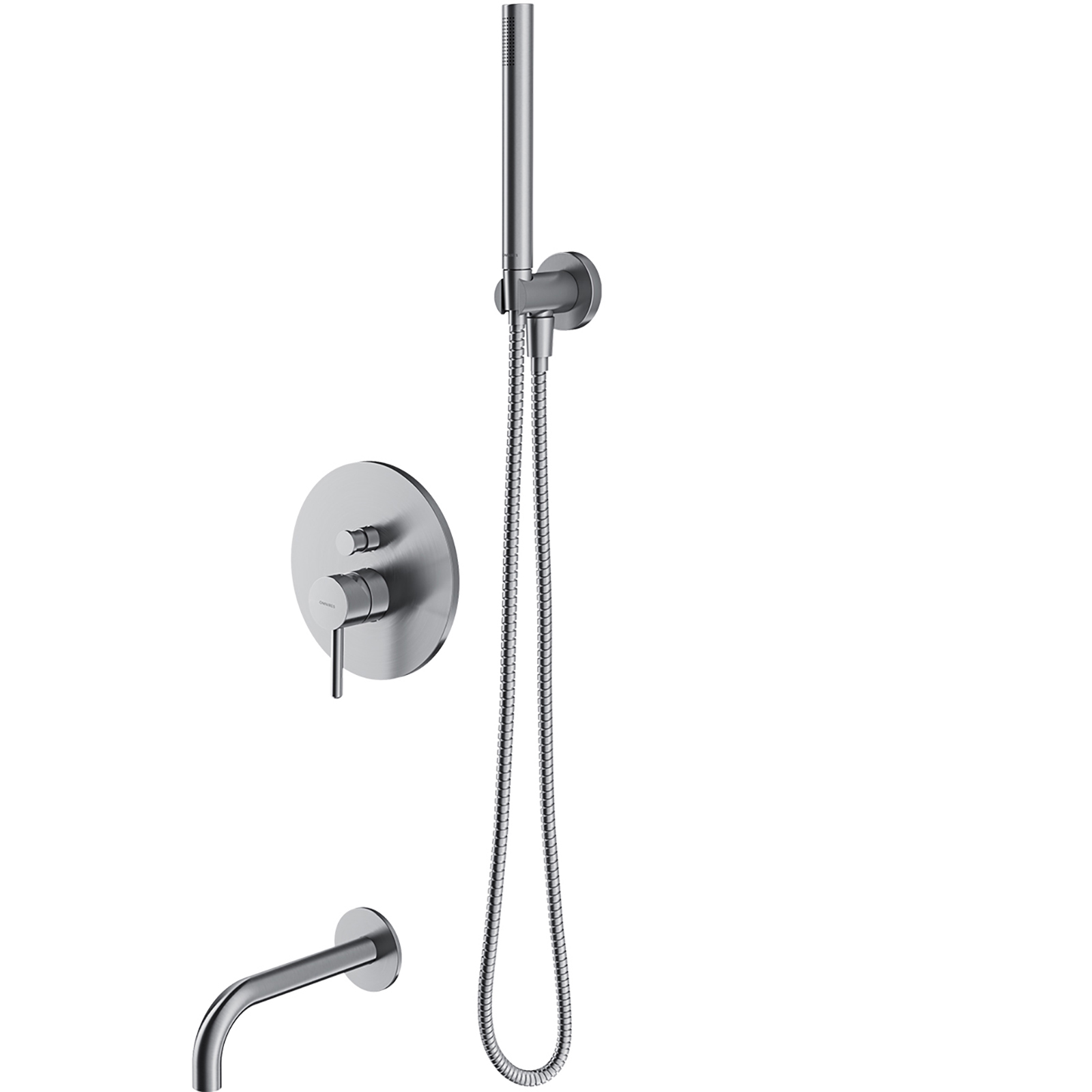 OMNIRES Badewannensystem Y eingebautes gebürstetes Nickel SYSYW01NI
