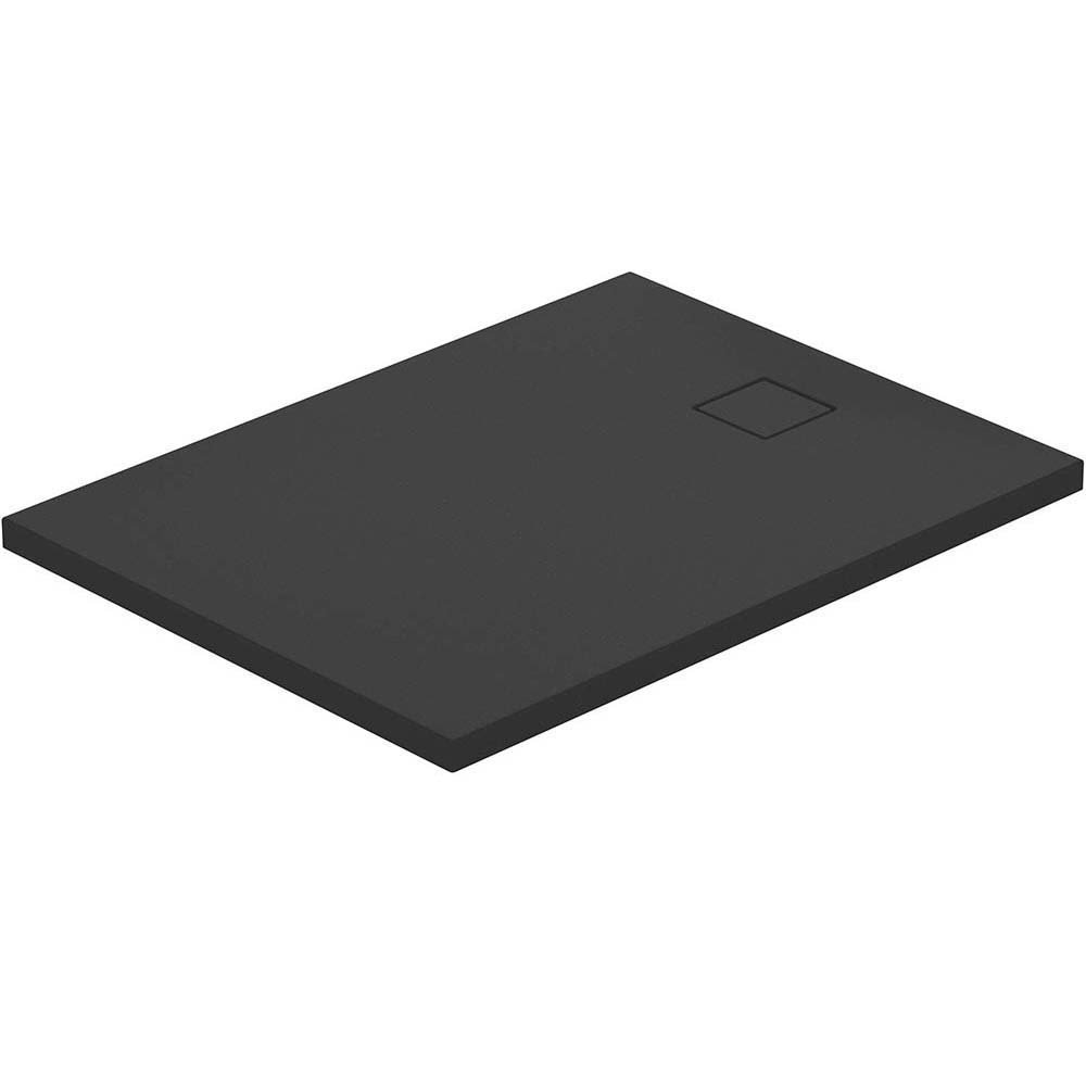 CERSANIT Rechteckige Duschwanne TAKO SLIM 120x90x4,5 schwarz matt mit Siphon S208-002