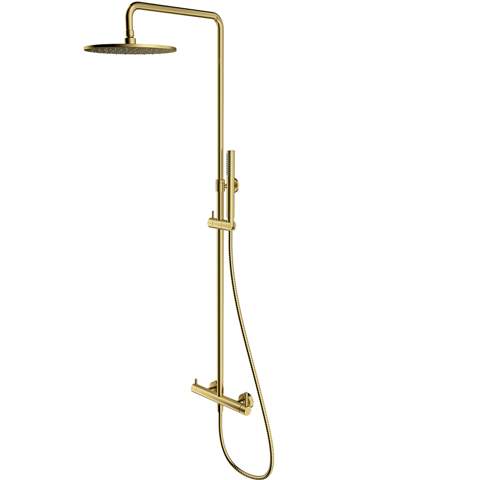 OMNIRES Duschsystem Y Oberflächenmontiertes Messing gebürstete Y1244MBSB