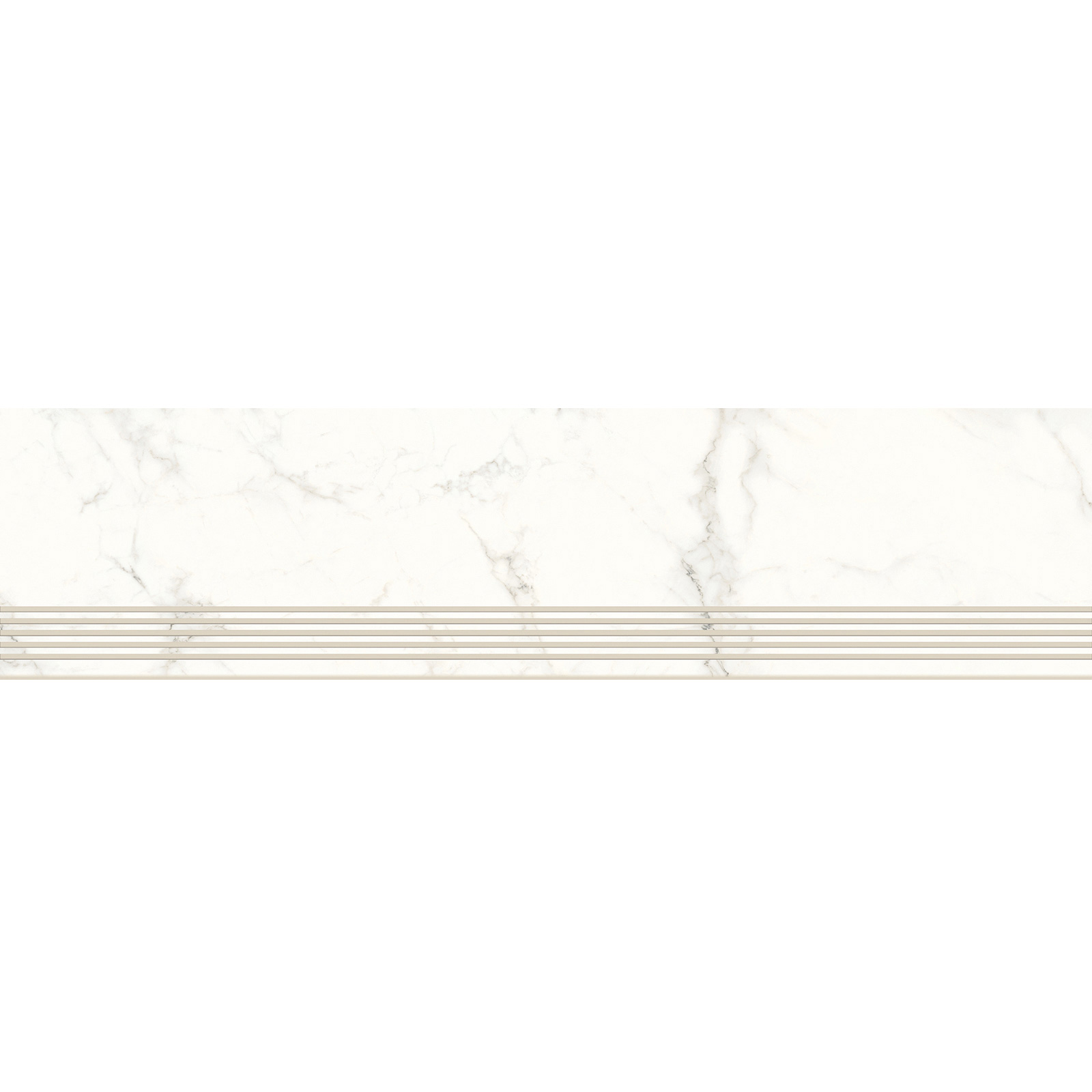 BODENFLIESE STUFENFLIESE MARMOROPTIK CALACATTA MILD WEIß SATIN 29,8X119,8 CERSANIT