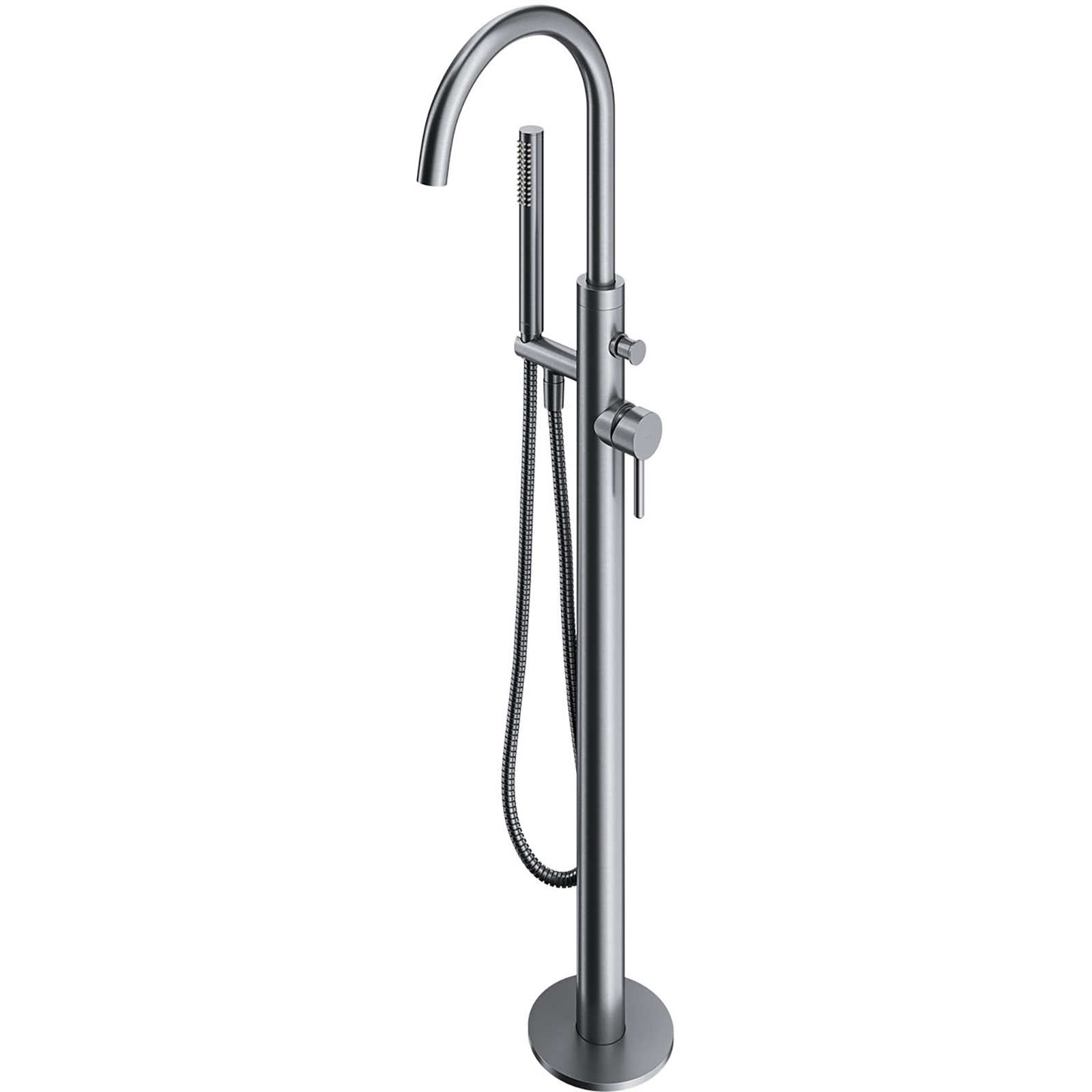 OMNIRES Badewannenwasserhahn Y freistehend gebürstetes Nickel Y1233NI