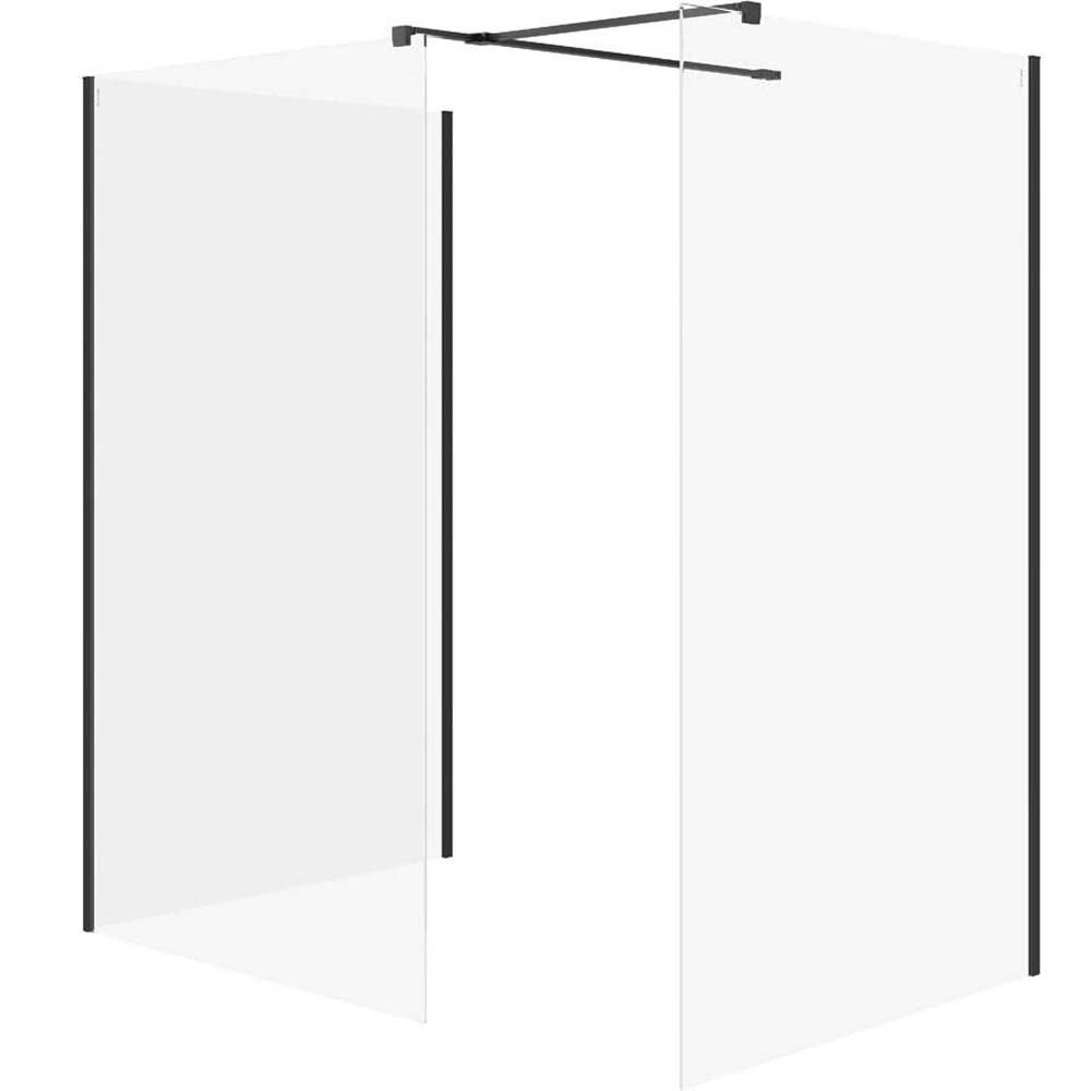 CERSANIT WALK-IN Duschwand MILLE 90x90x90x200 schwarz S601-198