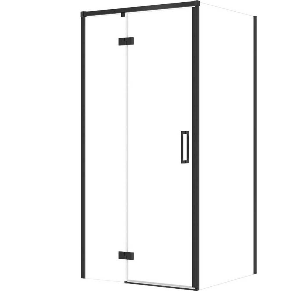CERSANIT LARGA rechteckige Duschkabine links 100x80x195 cm schwarz S601-315