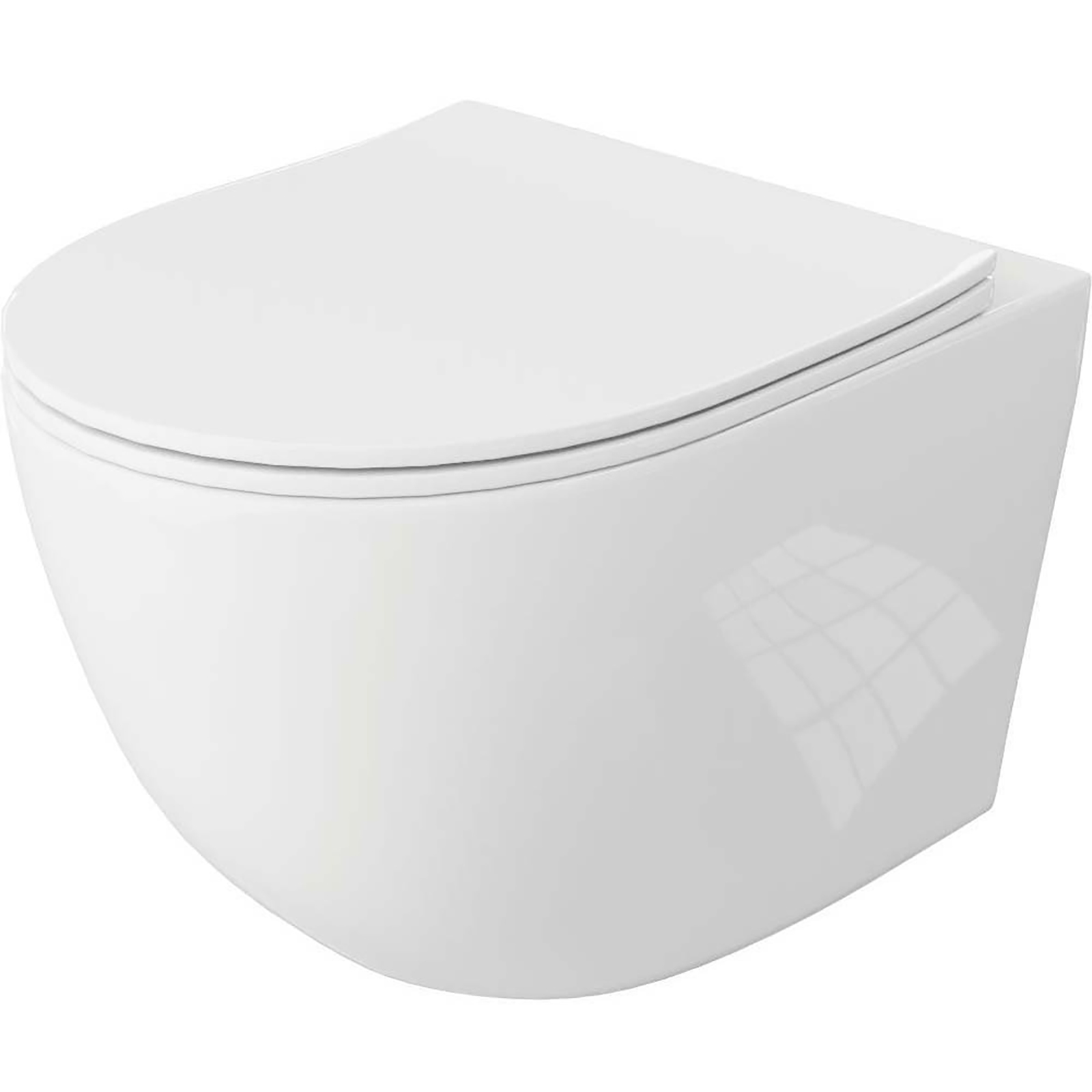 LAVITA Wand-WC SINTO 2.0 Swirl mit Duroplast-Sitz weiß