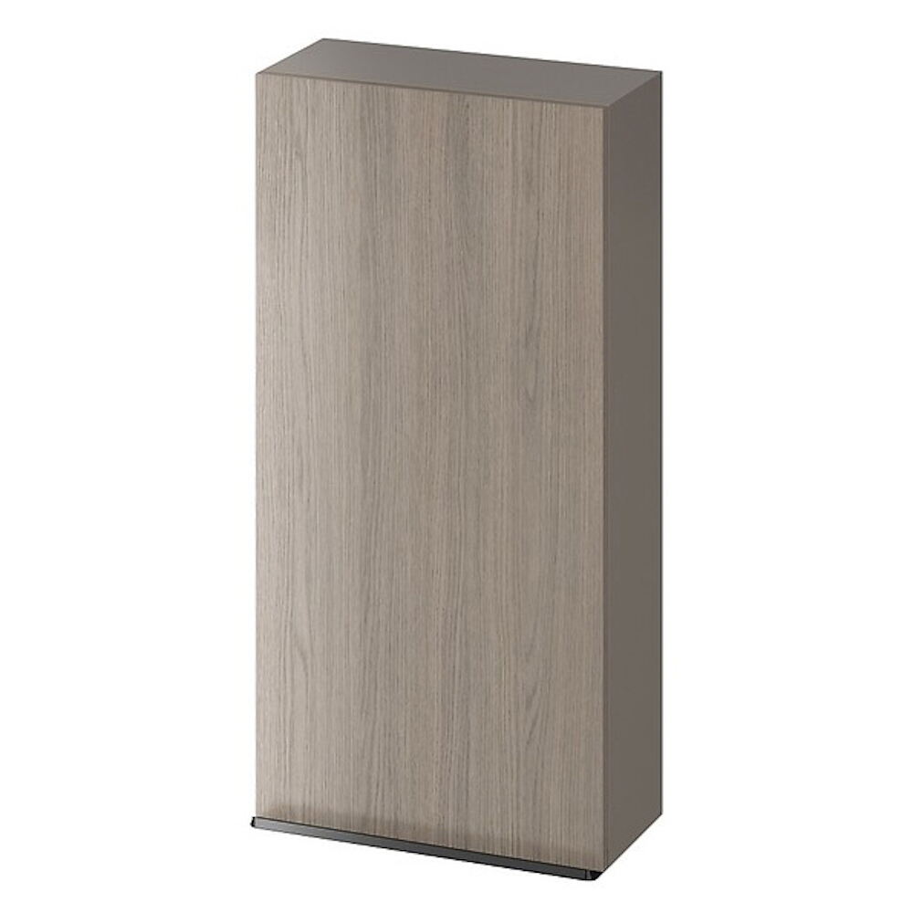 CERSANIT Wandhängender Badezimmerschrank Virgo 40 grauer Griff schwarz S522-038