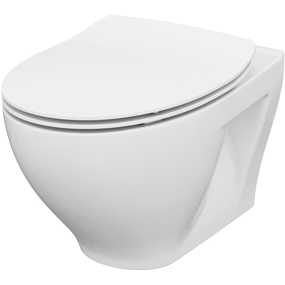 CERSANIT Wandhängende WC-Schüssel MODUO Duroplast Sitz antibakteriell Slow Fall K701-147