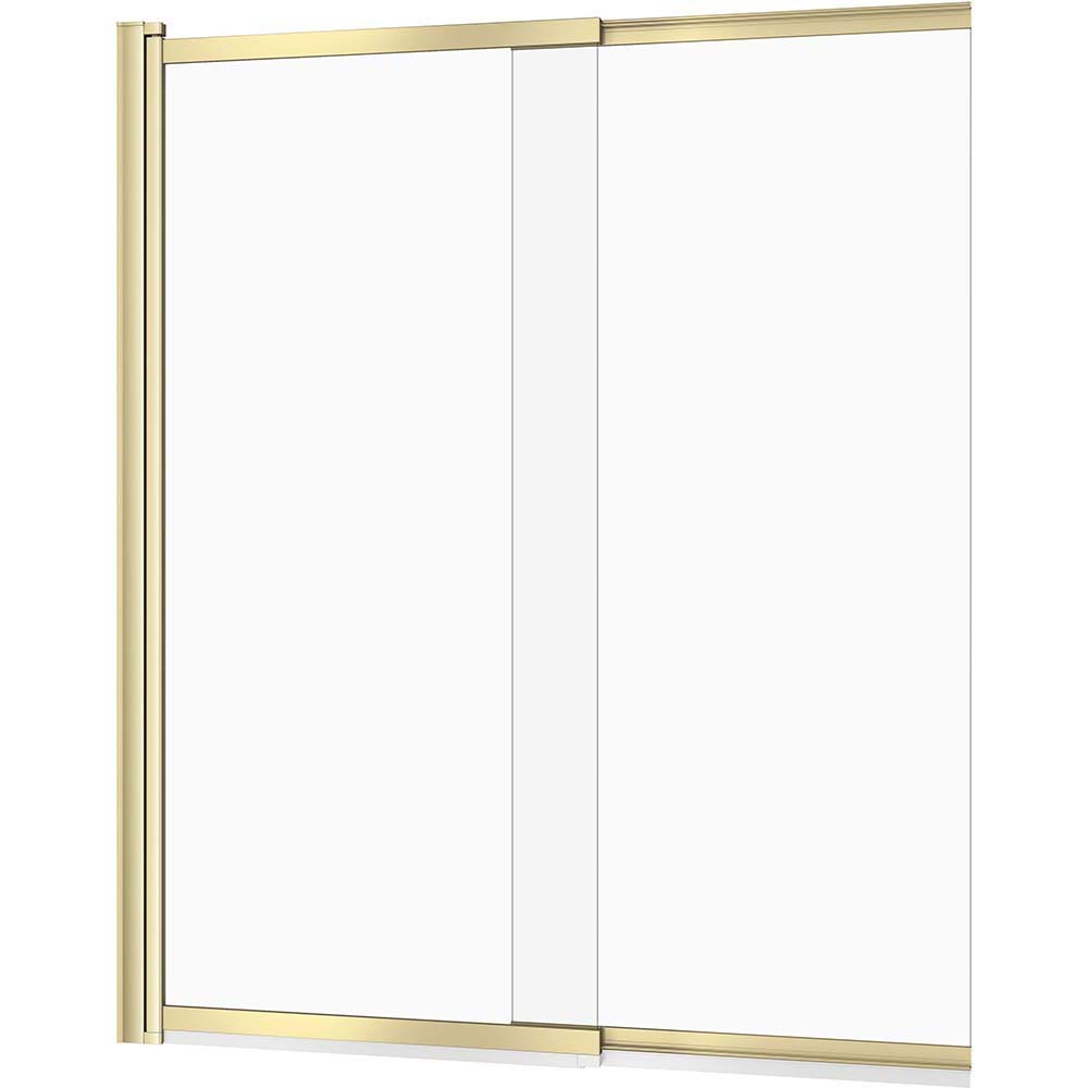 CERSANIT Badewannenabtrennung LARGA 140x115 zweiflügelig schiebbar, gold matt S164-071