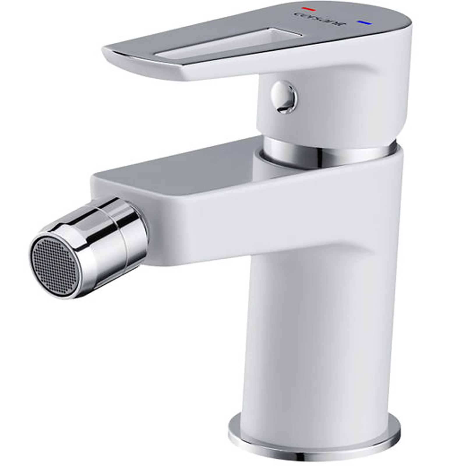 CERSANIT Stand-Bidetmischer MILLE weiß mit Metallstopper S951-348 CERSANIT Stand-Bidetmischer MILLE weiß mit Metallstopper S951-348