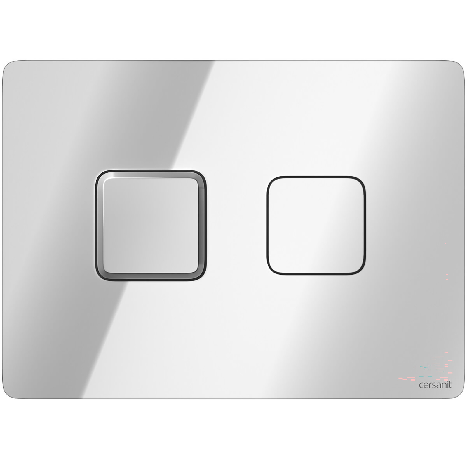 CERSANIT Pneumatische Betätigungsplatte ACCENTO SQUARE chrom glänzend S97-057