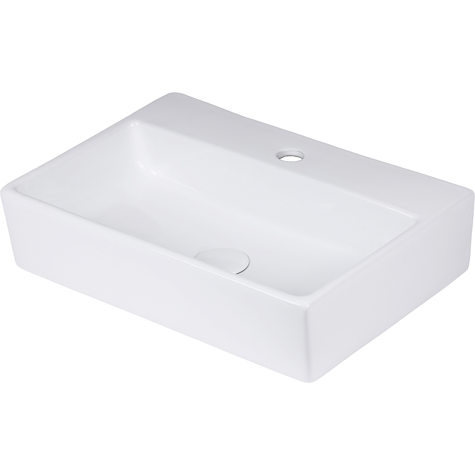 UPTREND Arbeitsplatte Waschbecken CORFU 51x36 mit Tap-Loch weißer TR414 UPTREND Arbeitsplatte Waschbecken CORFU 51x36 mit Tap-Loch weißer TR414