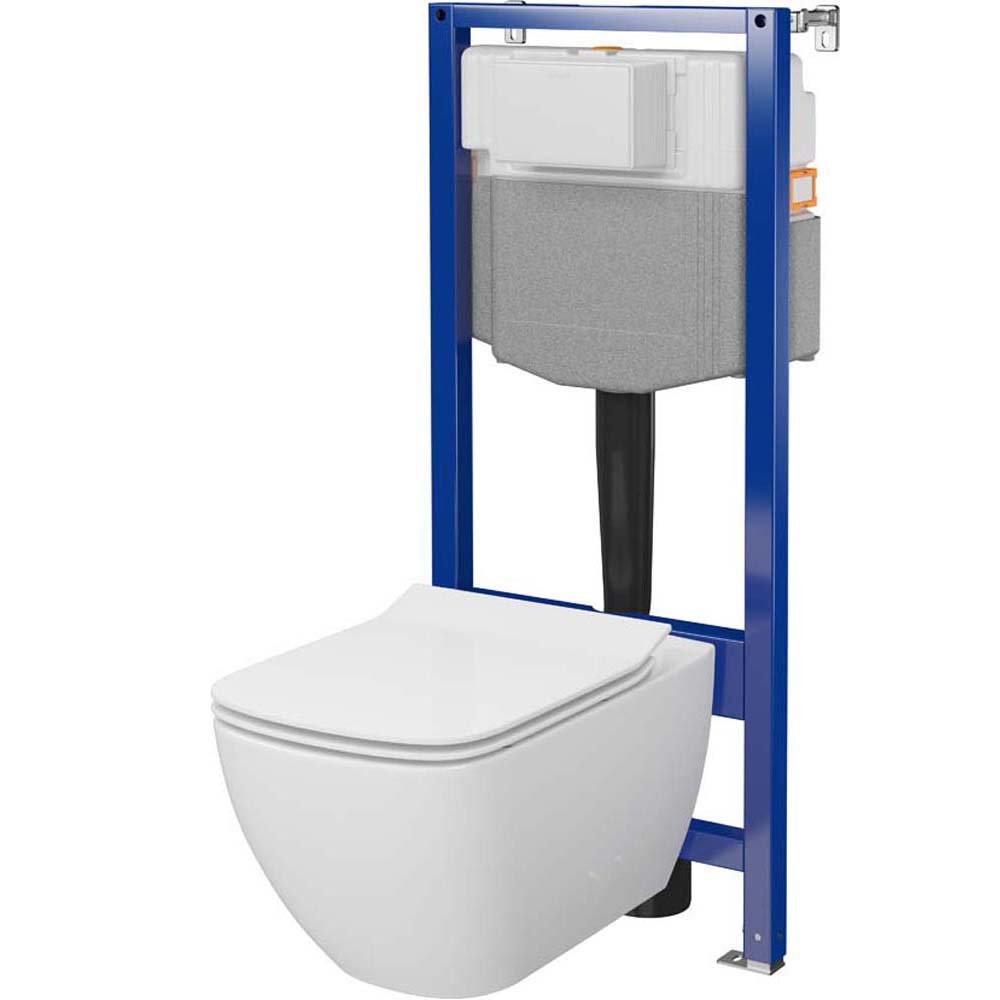 CERSANIT AQUA PLUS pneumatisches Unterputz-Set mit VIRGO Becken und Brett S701-806