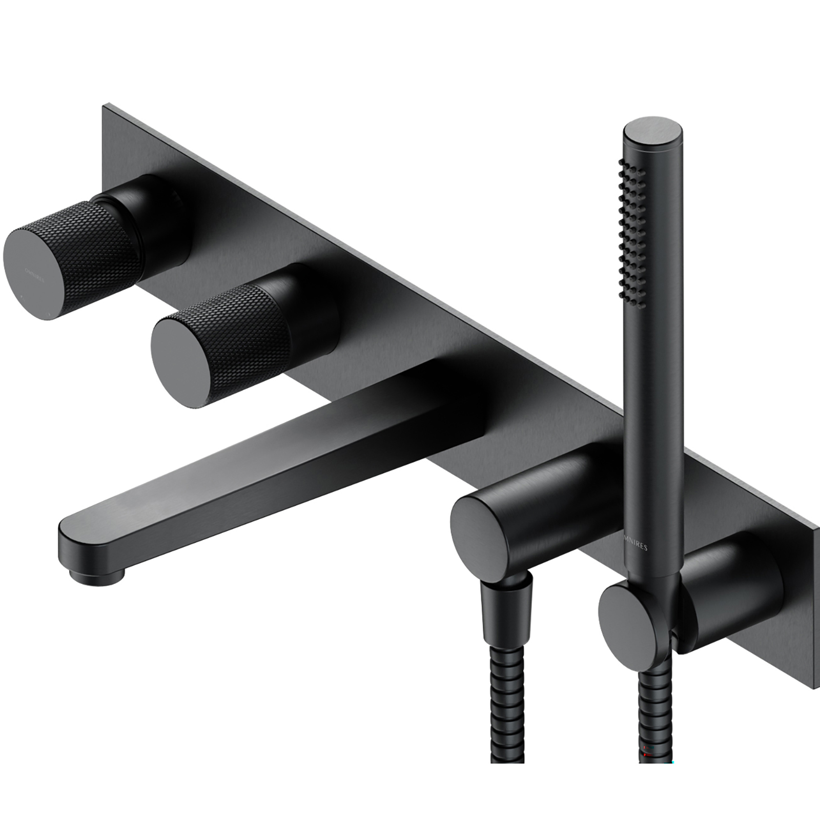OMNIRES CONTOUR 5-Loch gebürsteter Anthrazit-Badewannenmixer CT8037/1AT