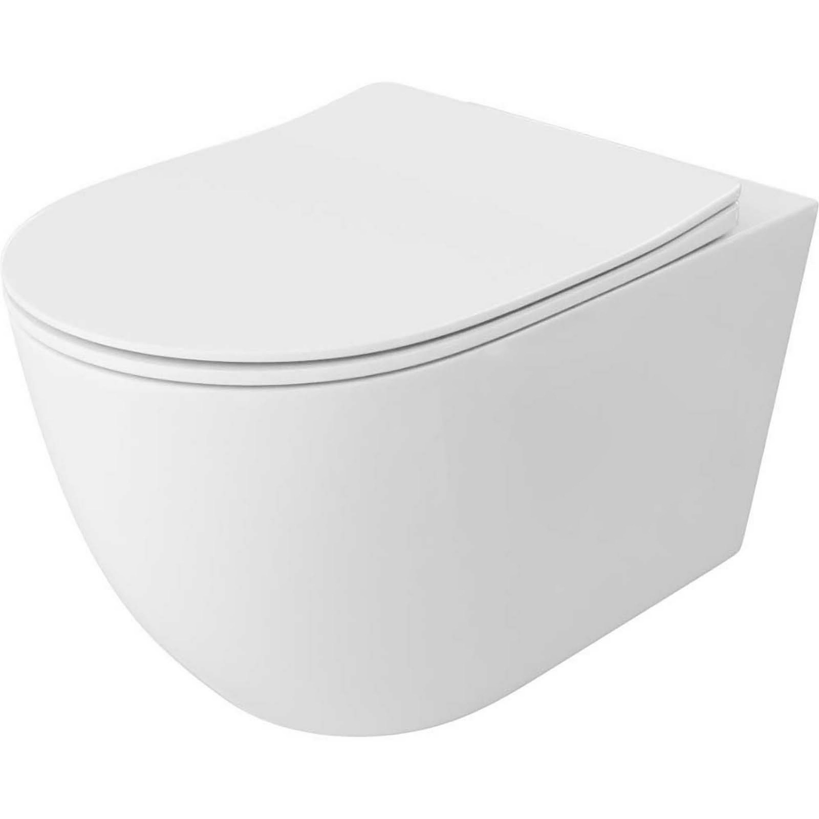 LAVITA Wandhängende WC-Schüssel SINTO GRANDE spülrandlos mit Duroplast-Sitz weiß LAVITA Wandhängende WC-Schüssel SINTO GRANDE spülrandlos mit Duroplast-Sitz weiß