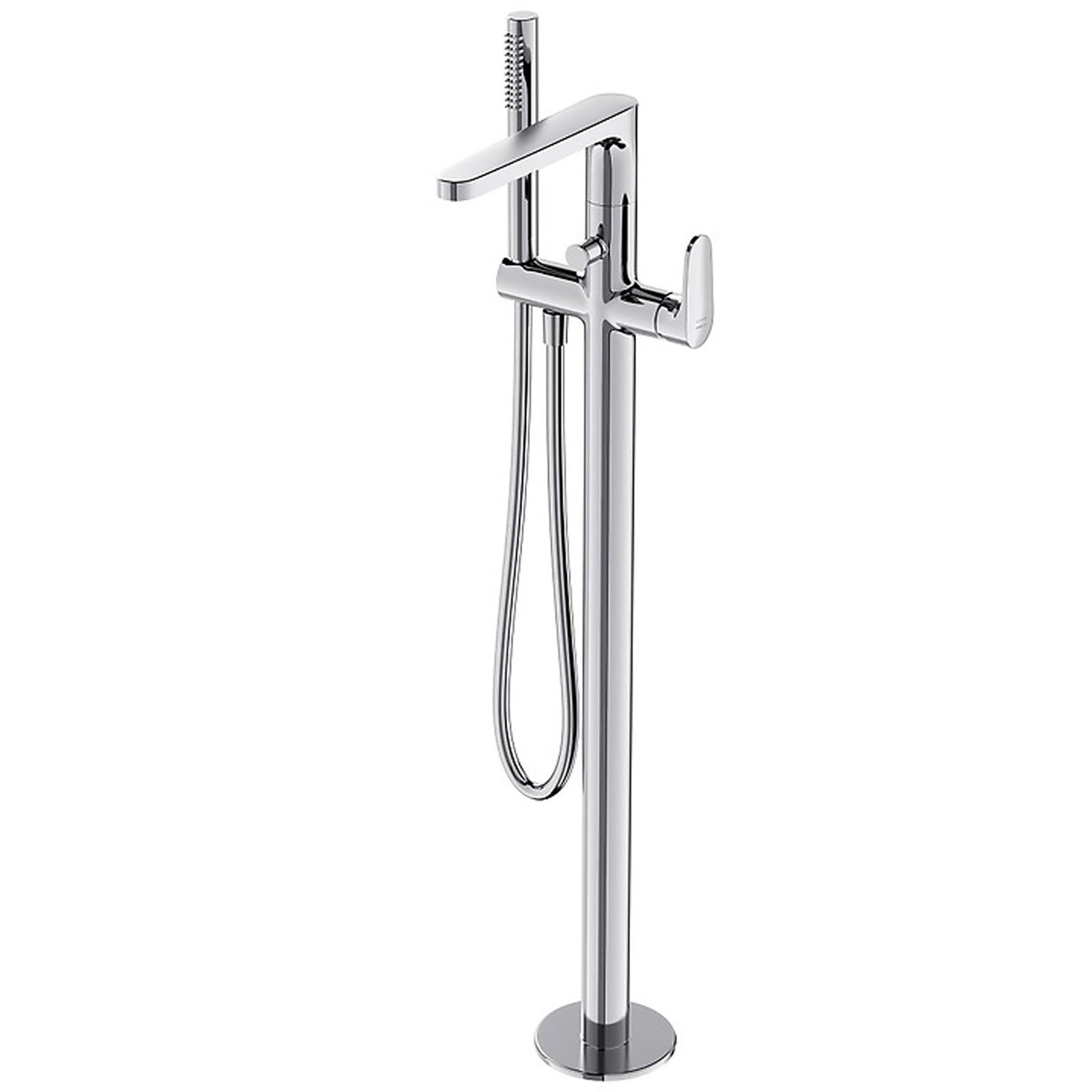 CERSANIT Freistehende Wannen- und Brausebatterie INVERTO 2in1 chrom + schwarz S951-287 CERSANIT Freistehende Wannen- und Brausebatterie INVERTO 2in1 chrom + schwarz S951-287