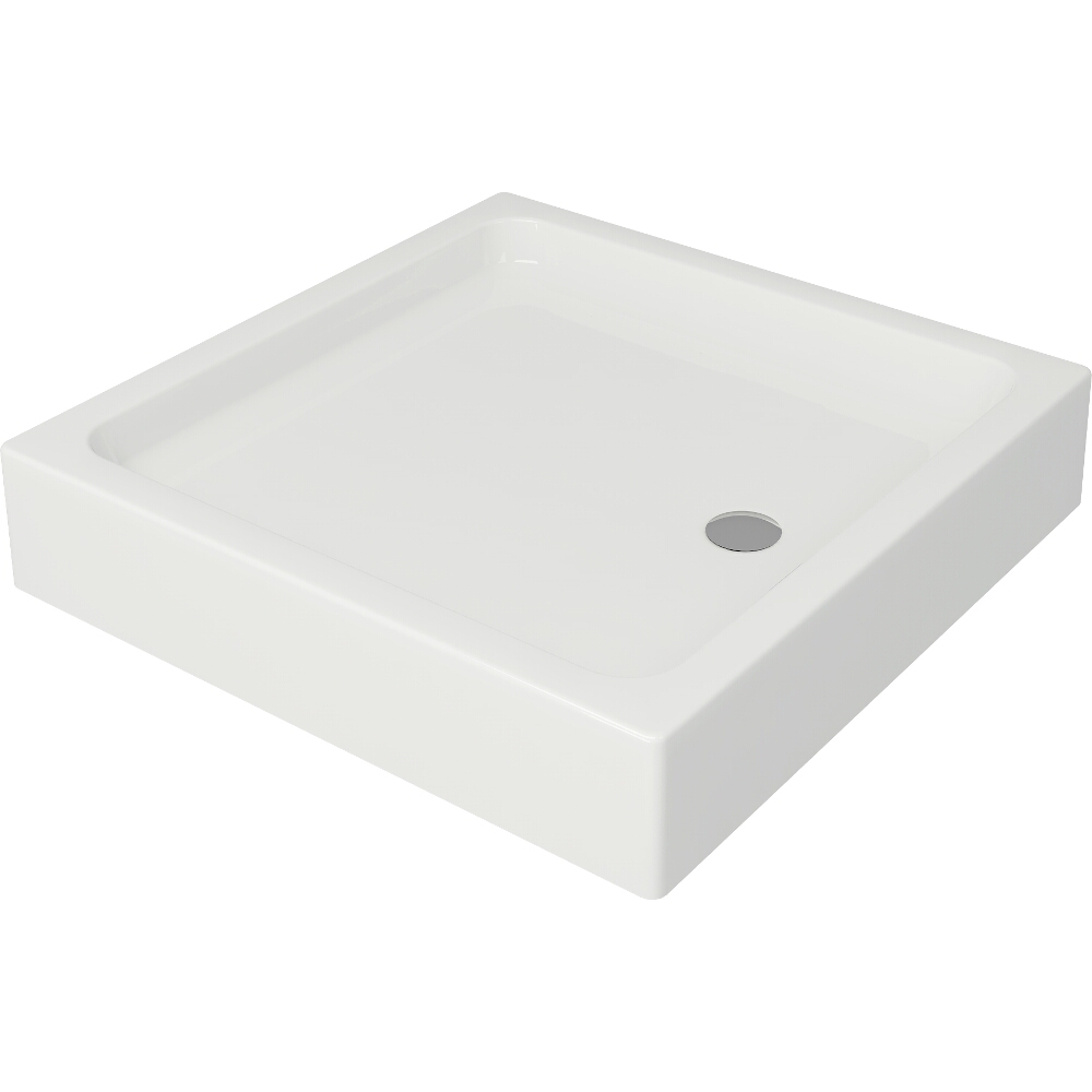 CERSANIT Quadratische Duschwanne TAKO 80x16 weiß integriert S204-011