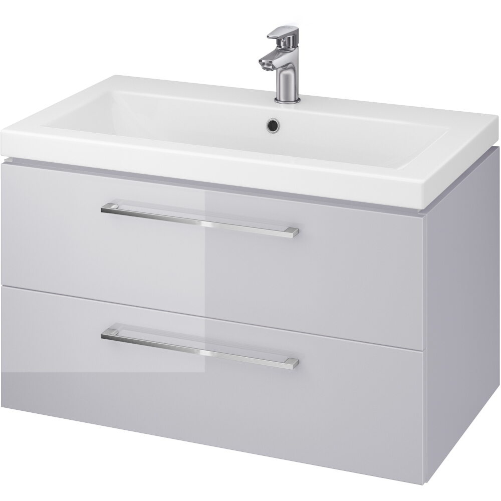 CERSANIT Unterschrank mit Waschbecken LARA COMO 80 grau DSM S801-214-DSM