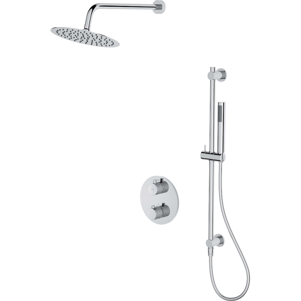 CERSANIT SET B552 Unterputz-Set mit Badewanne und Duschmischer ZEN Thermostat chrom S952-032