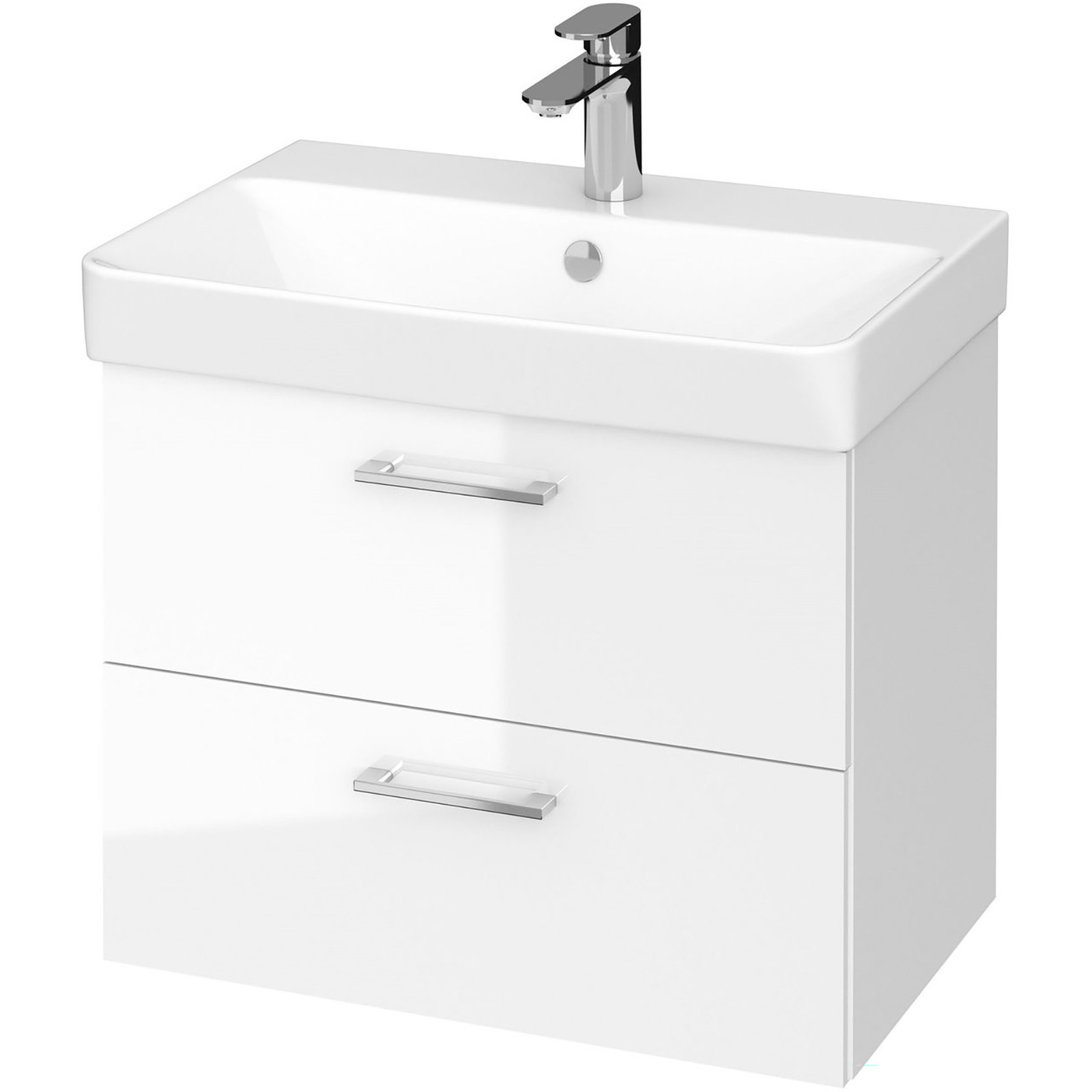 CERSANIT Unterschrank mit Waschbecken im Set SET B279 LARA MILLE SLIM 60 weiß DSM S801-318-DSM