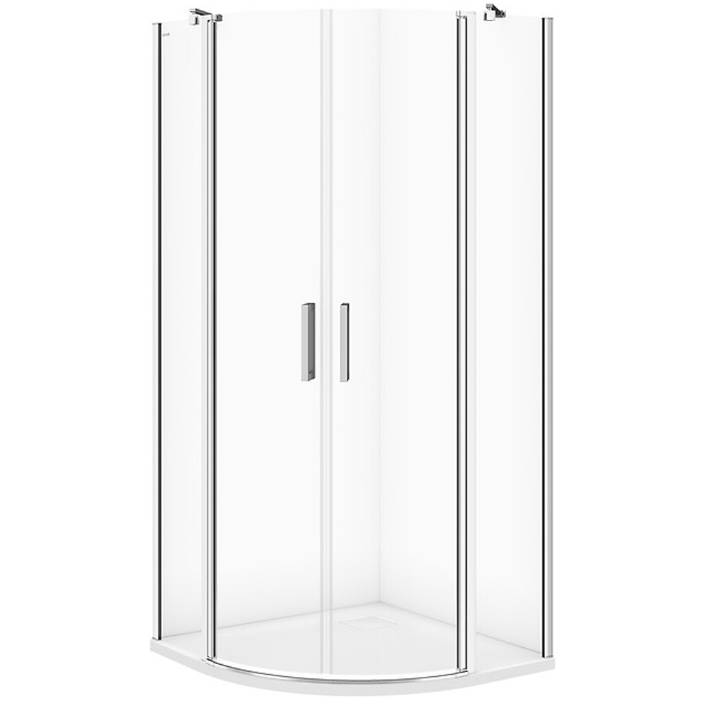CERSANIT Halbrunde Duschkabine MODUO 90x195 transparentes Glas S162-010