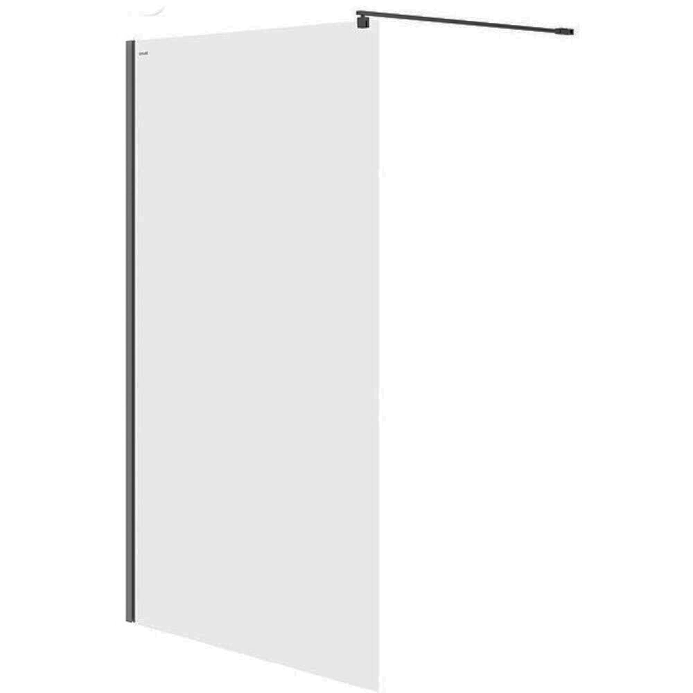 CERSANIT WALK-IN Duschkabine MILLE schwarz 120x200 transparentes Glas S161-004