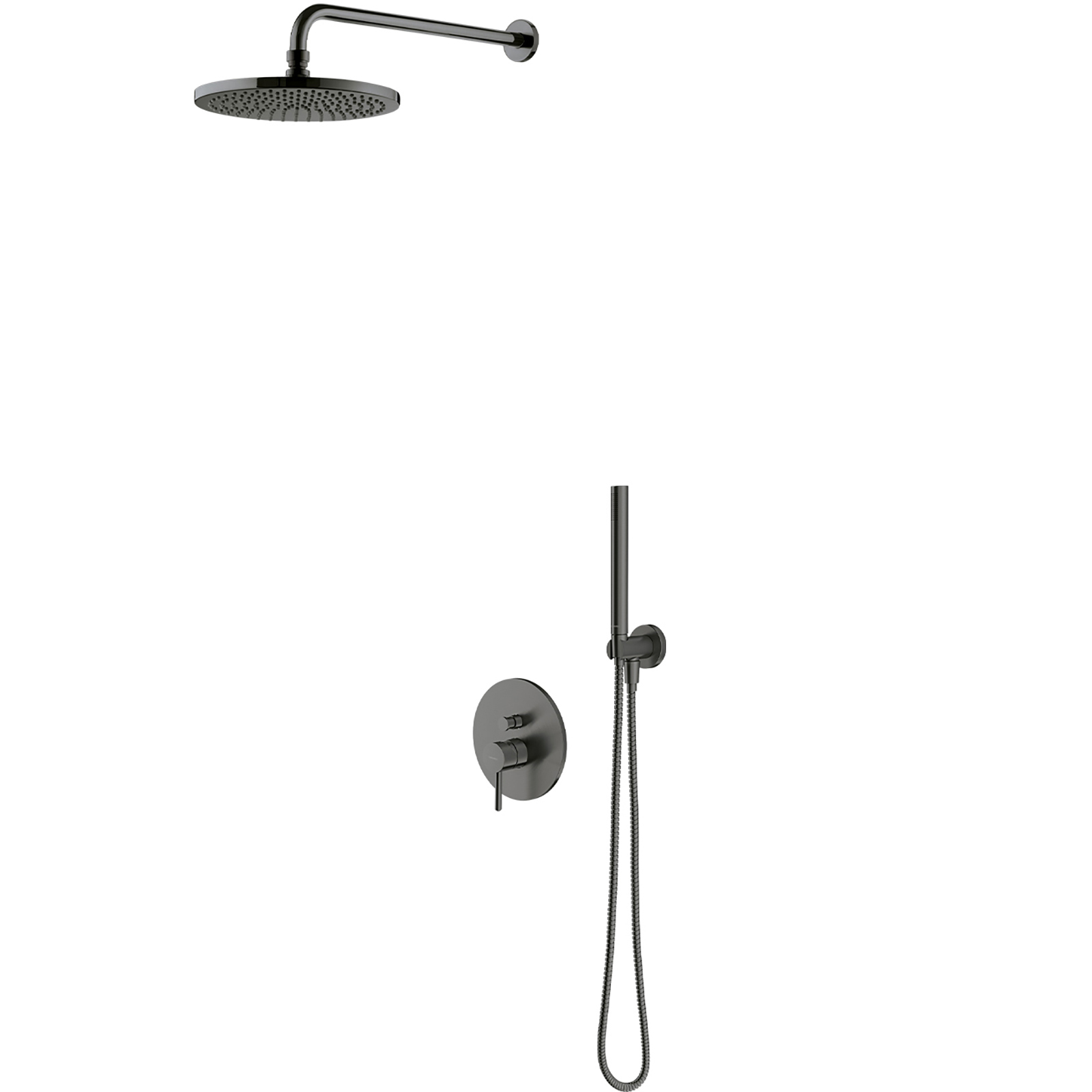 OMNIRES Duschsystem Y, bündig montiertes Graphitgebürste SYSY35GR