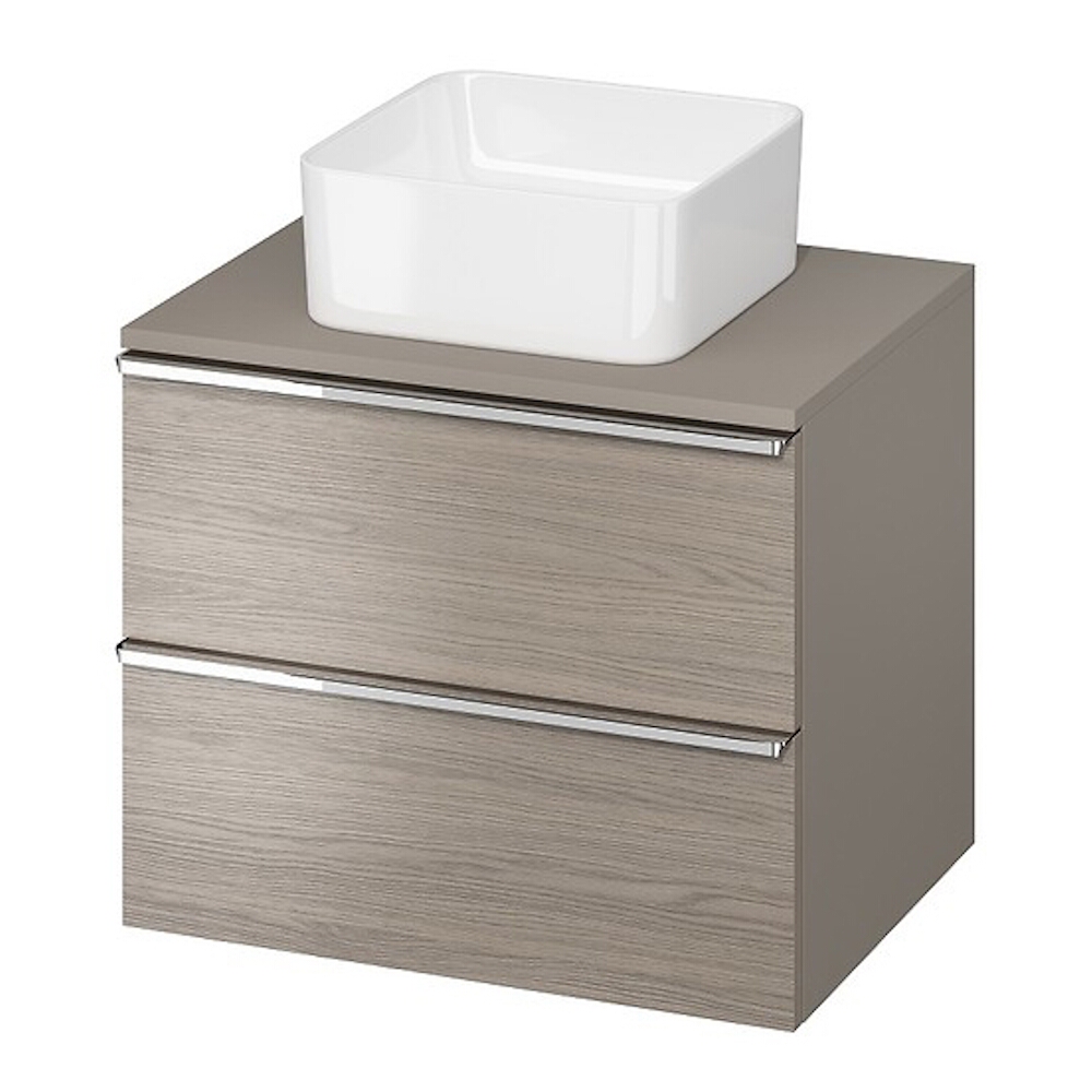 CERSANIT VIRGO 60 Waschtischunterschrank in Grauchrom mit Arbeitsplatte S522-022