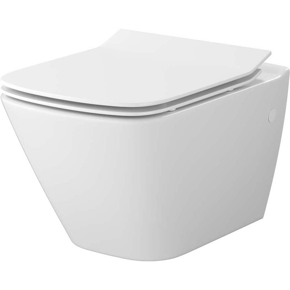CERSANIT MESTO quadratische wandhängende Schüssel mit SLIM Duroplast Brett S701-792