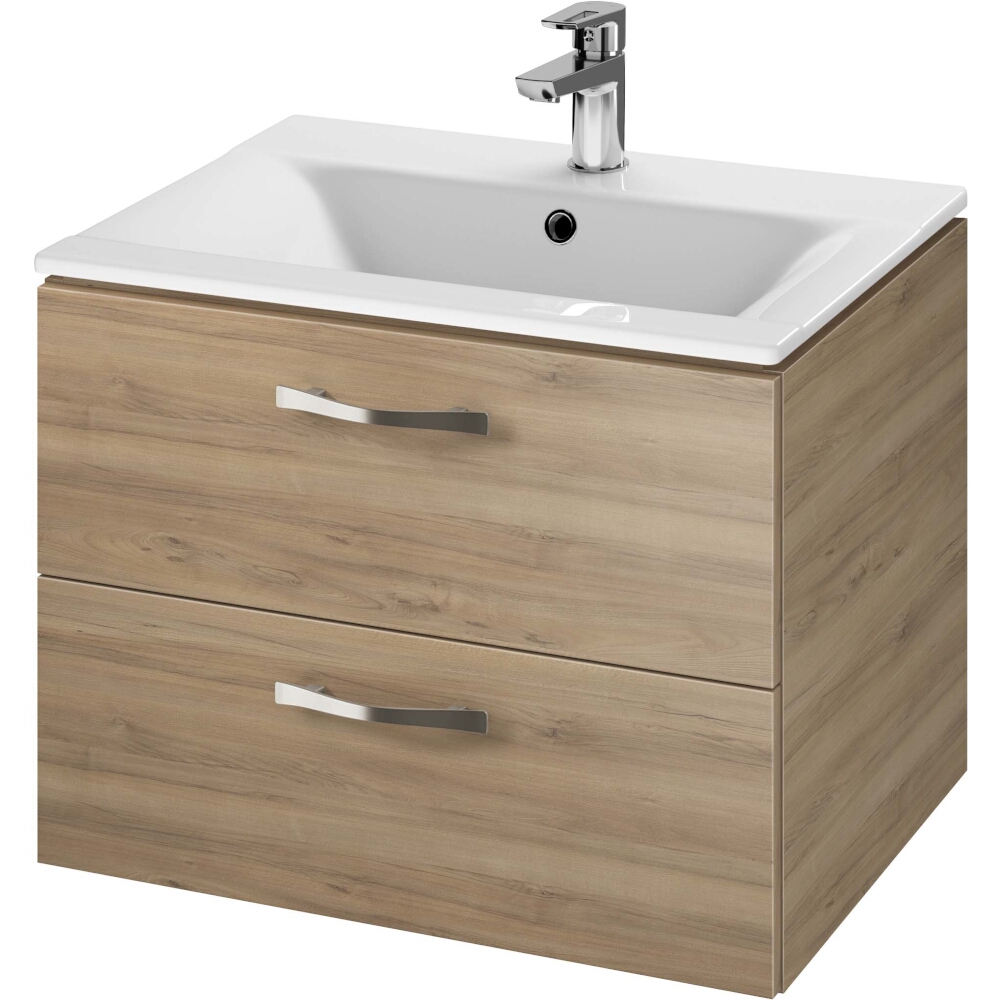 CERSANIT Unterschrank mit Waschbecken NIKO 60 Nussbaum zur Selbstmontage S801-457