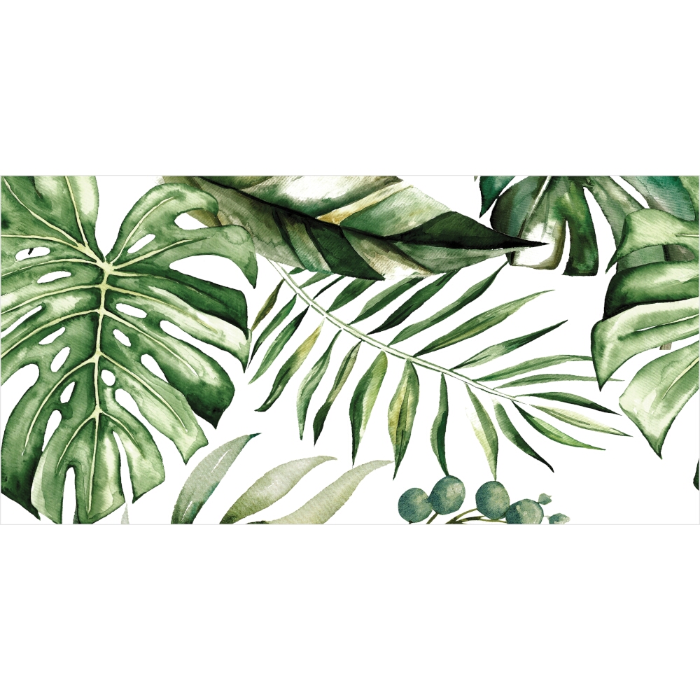 WANDFLIESE FLORALOPTIK TROPIC WHITE DEC. A GLÄNZEND 29,8X59,8 ALFA-CER