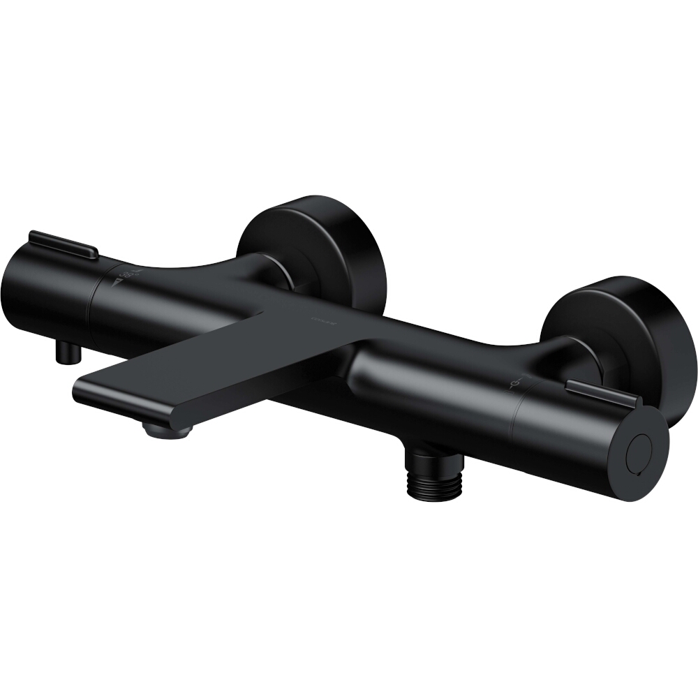 CERSANIT Wandmontierte Badewannen- und Duscharmatur VIRGO thermostatisch schwarz S951-562