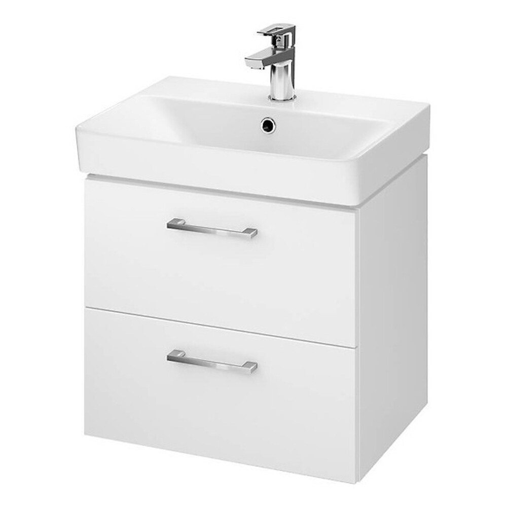 CERSANIT Schrank mit Waschbecken im Set SET b282 LARA MILLE slim 50 weiß dsm S801-321-DSM