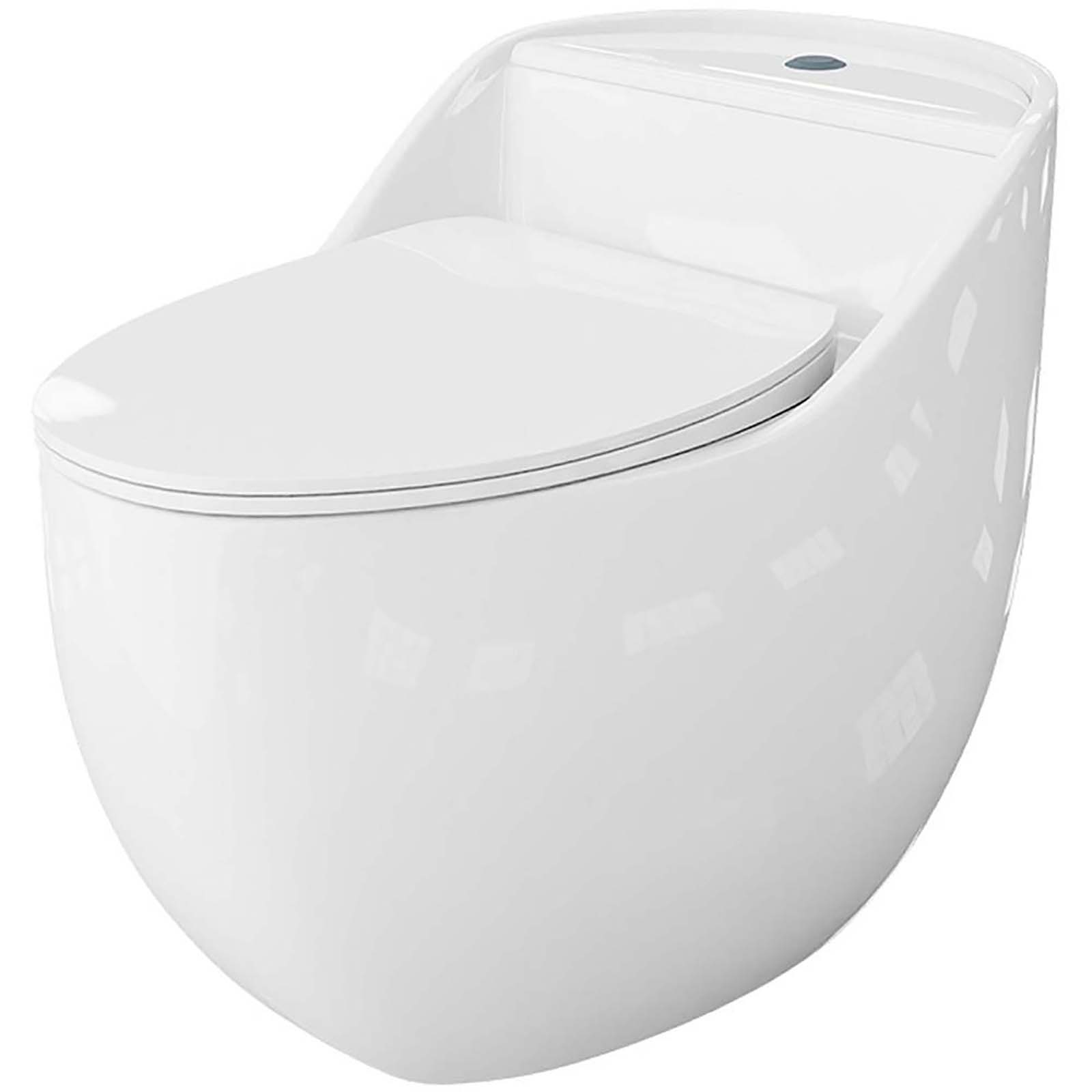 LAVITA Stand-WC SILIA RIM flanschlos mit Duroplast-Sitz weiß