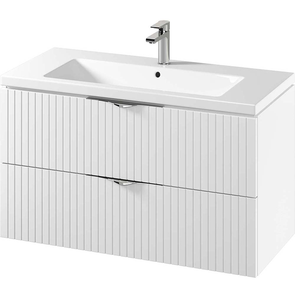 CERSANIT Unterschrank mit Waschbecken TIRSO 100 weiß matt DSM S801-542 CERSANIT Unterschrank mit Waschbecken TIRSO 100 weiß matt DSM S801-542
