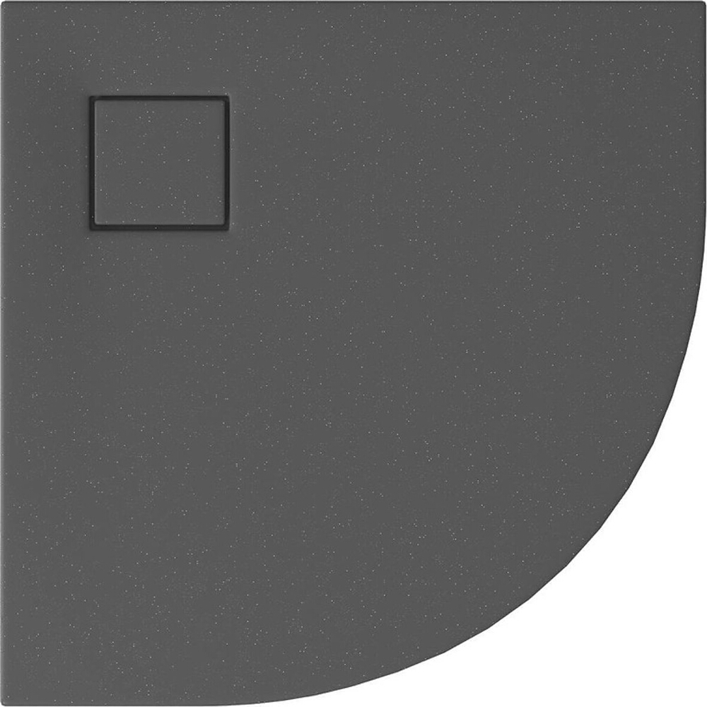 CERSANIT Duschwanne SET B452 TAKO SLIM 80x4 grau matt + Siphon (VIRT) S932-159