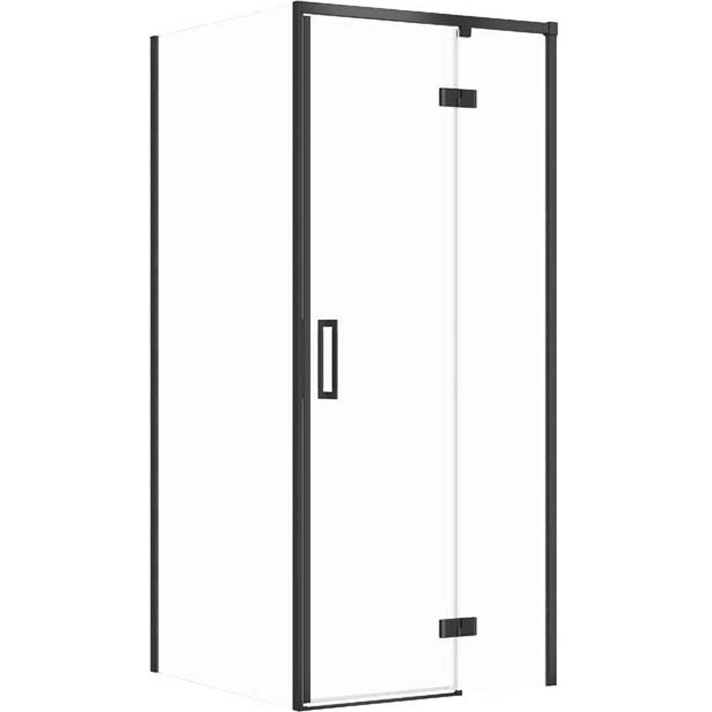 CERSANIT LARGA rechteckige Duschkabine rechts 80x90x195 cm schwarz S601-299