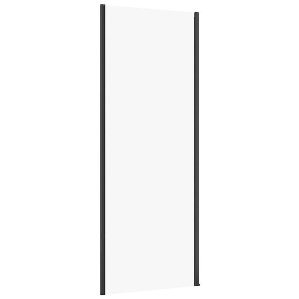 CERSANIT Duschwand Larga schwarz 80x195 transparentes Glas S932-133