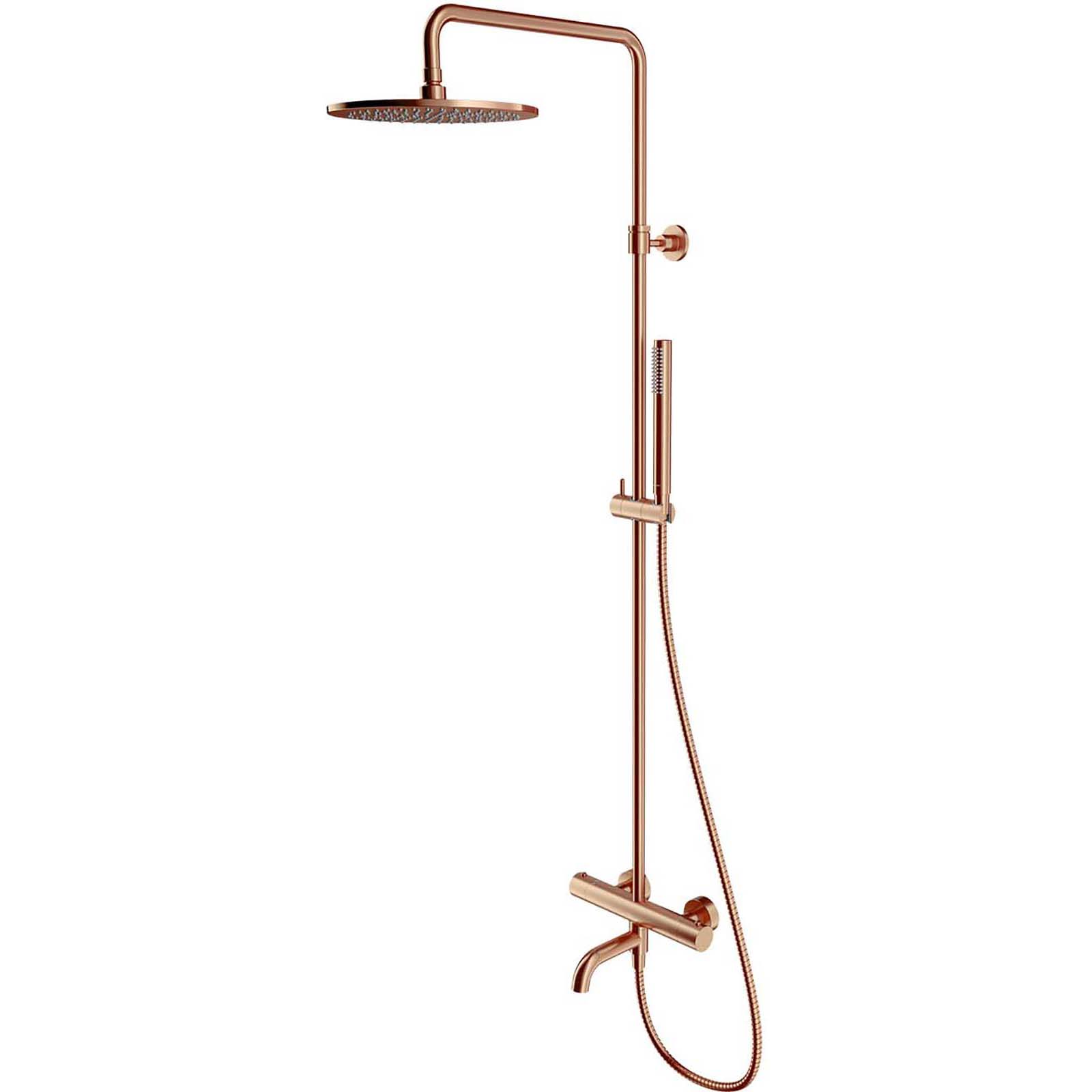 OMNIRES Thermostatisches Badewannensystem Y Oberflächenmontiertes Kupfergebürste Y1234CPB OMNIRES Thermostatisches Badewannensystem Y Oberflächenmontiertes Kupfergebürste Y1234CPB