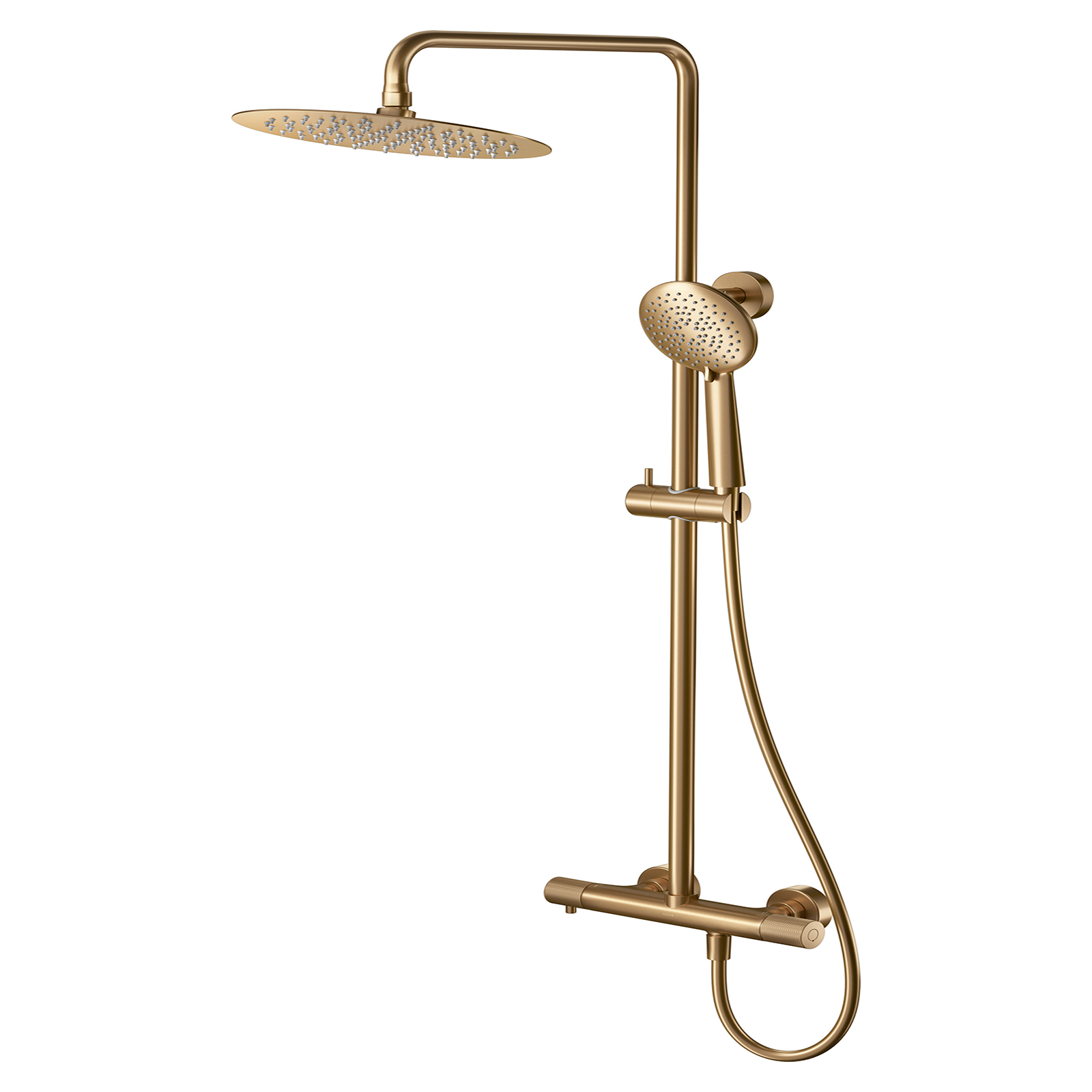 CERSANIT ZEN Duschgarnitur mit Thermostat, Kupfer gebürstet S951-790